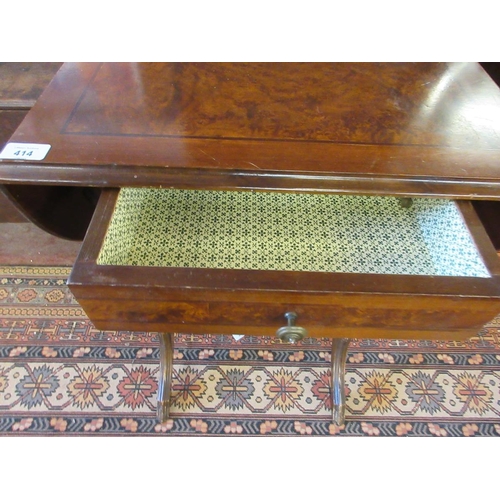 414 - Small mahogany and walnut sofa table