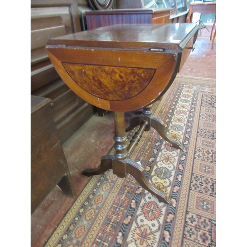 414 - Small mahogany and walnut sofa table