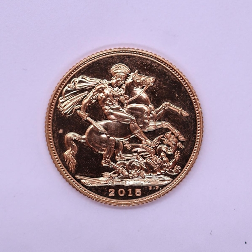 75 - Full gold sovereign dated 2015