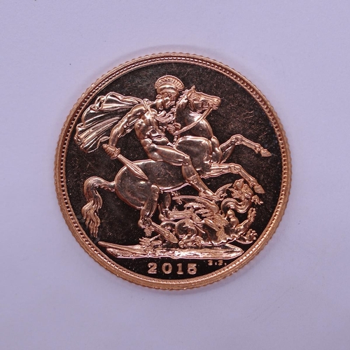 78 - Full gold sovereign dated 2015