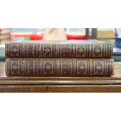 238 - 2 leather bound books The of History of Furness