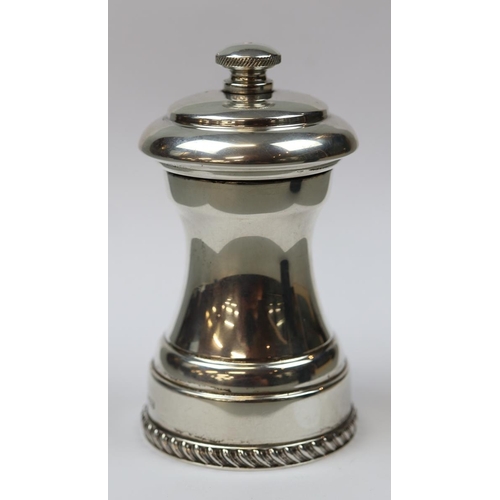 10 - Hallmarked silver pepper mill