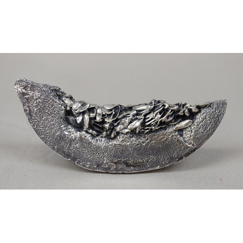 13 - Hallmarked silver melon slice (filled)