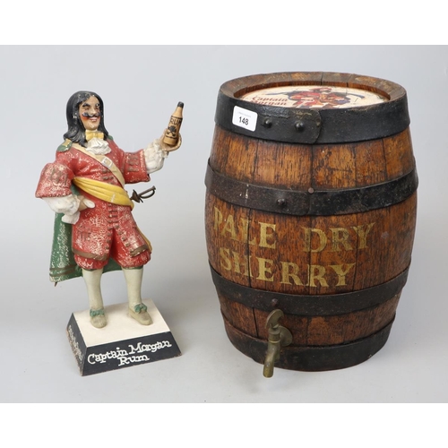 148 - Captain Morgan cask and figure