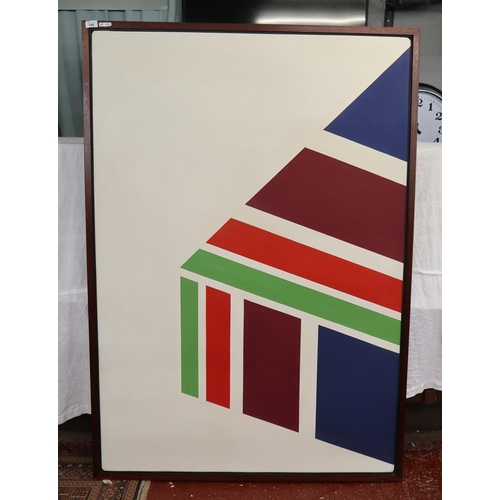 149 - Large geometric abstract oil on canvas - 108cm x 154cm