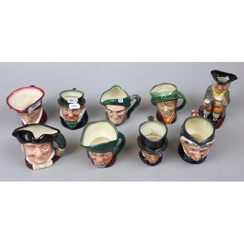 187 - 9 vintage Royal Doulton Toby jug's