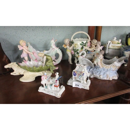 204 - Collection of ceramic figures etc.