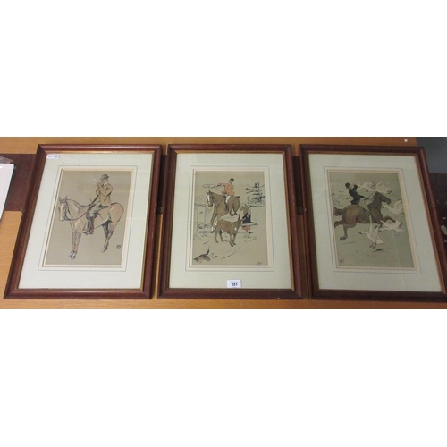 281 - Set of 3 hunting prints