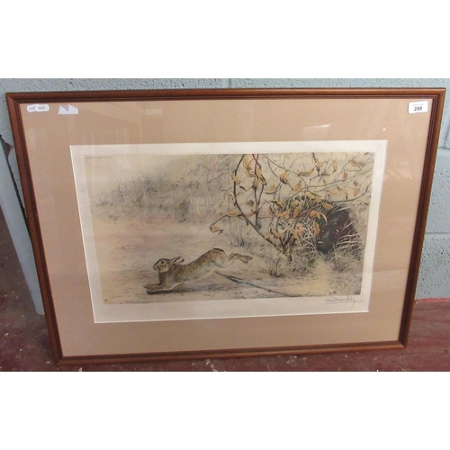 288 - Signed hunting print - Leon Danchin