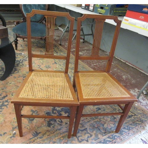 360 - Pair of cane seated chairs