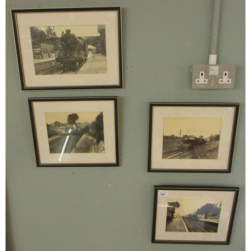 409 - Set of 4 train prints