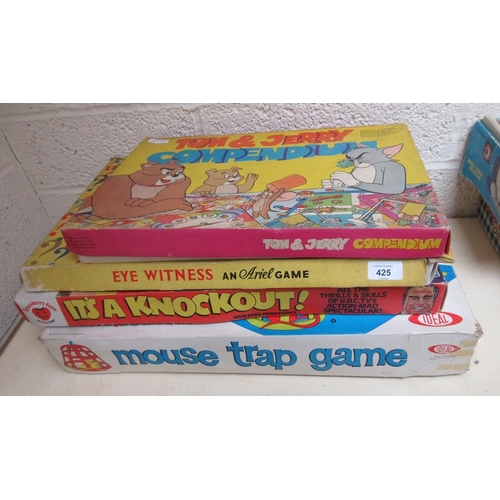 425 - Collection of boardgames to include Mousetrap