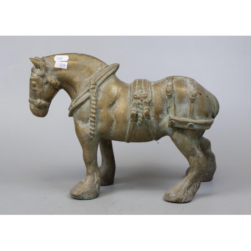 193 - Large brass horse