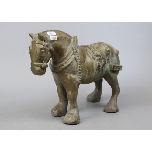 193 - Large brass horse