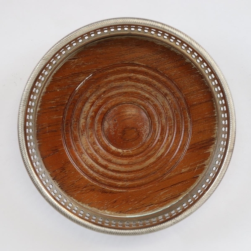 31 - 2 silver plate coasters