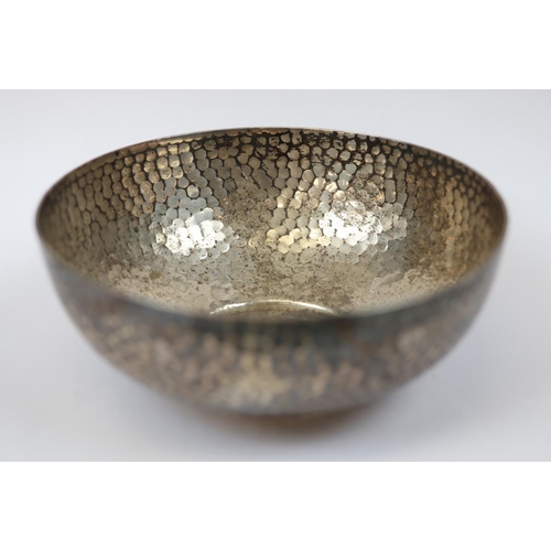 33 - Hallmarked silver hammered bowl - Approx weight 147g