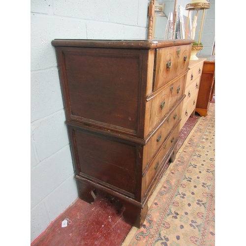 361 - Early antique walnut chest of drawers - W: 86cm D: 51cm H: 104cm