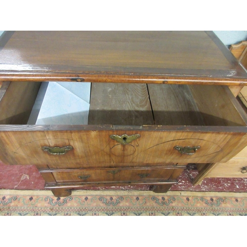 361 - Early antique walnut chest of drawers - W: 86cm D: 51cm H: 104cm