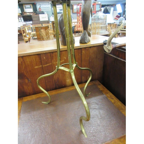 362 - Art Nouveau brass revolving stationary/paper rack