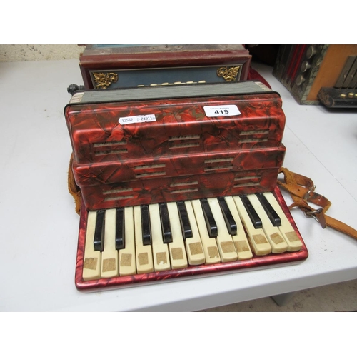 419 - Collection of accordions