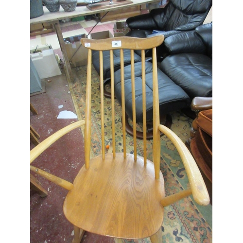 447 - Blonde elm Ercol rocking chair