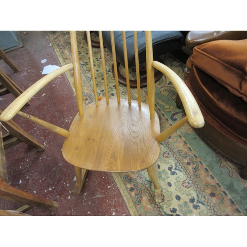 447 - Blonde elm Ercol rocking chair