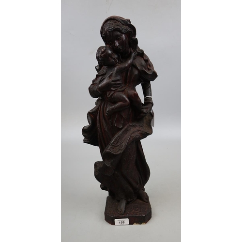 158 - Madonna and child figurine - Approx height: 51cm