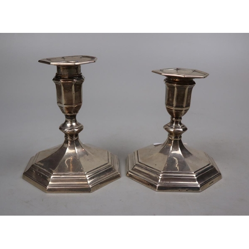 2 - Pair of hallmarked silver candlesticks