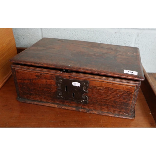 319 - Georgian oak bible box