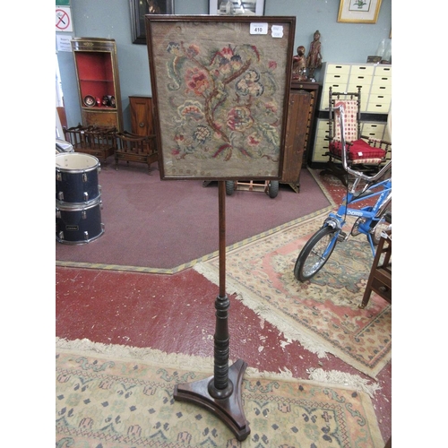 410 - Victorian tapestry pole screen