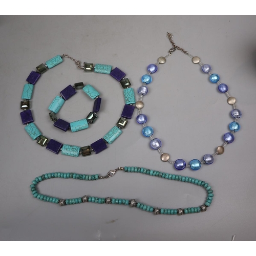 66 - Collection of necklaces etc to include turqouise