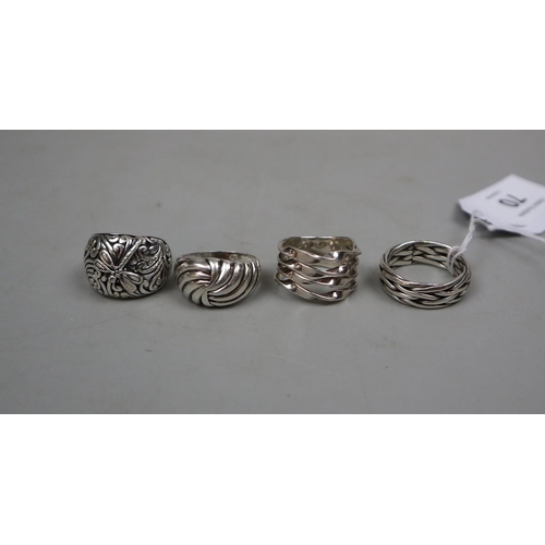 70 - 4 silver rings