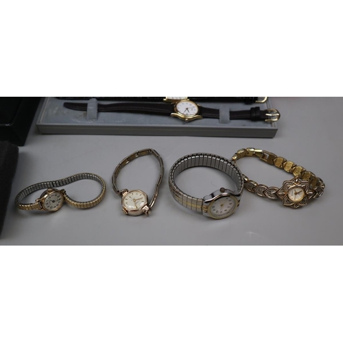 114 - Large collection of ladies watches to include Guess, Sekonda, Ingersol, Rotary etc - all working