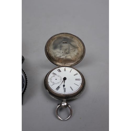 116 - Collection of pocket watches etc to include a silver example