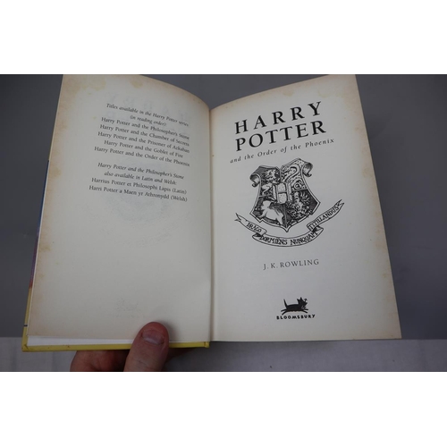 133 - 3 Harry Potter 1st edition books including The Half Blood Prince with type error