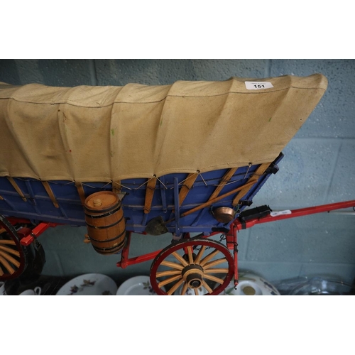 151 - Large scratch built model of a pionerring wagon