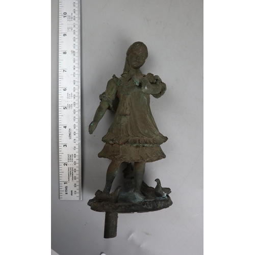 193 - Royal Worcester bronze Bird in Hand figurine - unfinished - Approx height: 21cm