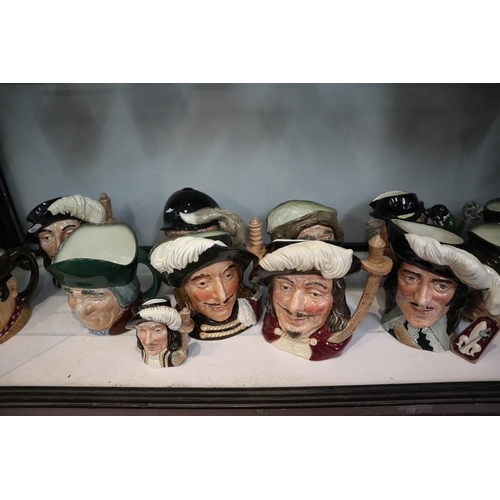 198 - Royal Doulton Tobys inc. Three Musketeers and others, 14 in total