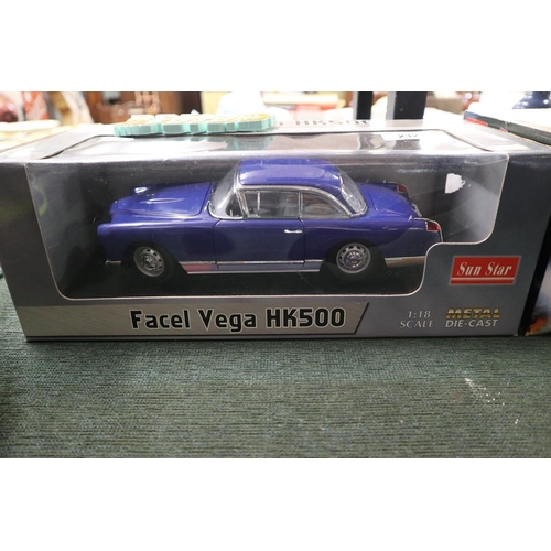 232 - Back to the Future model Delorean together with Facel Vega HK500