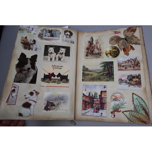 235 - Vintage well populated scrap book