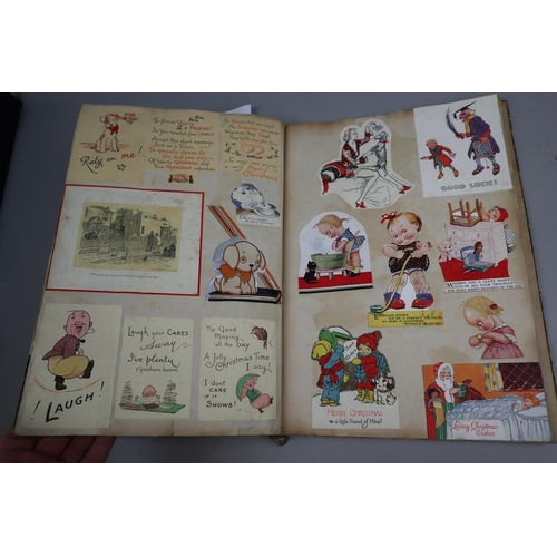 235 - Vintage well populated scrap book