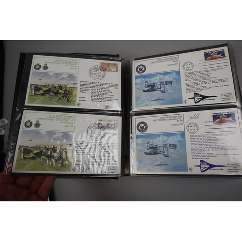 251 - Stamps - Aviation album of RAF museum covers, many signed (80+)