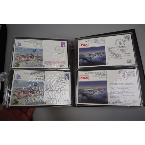 251 - Stamps - Aviation album of RAF museum covers, many signed (80+)