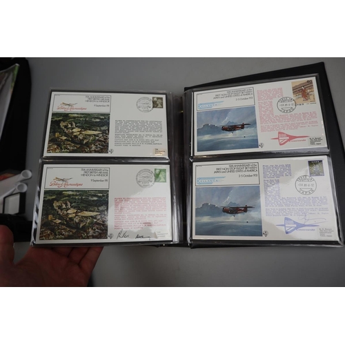 251 - Stamps - Aviation album of RAF museum covers, many signed (80+)