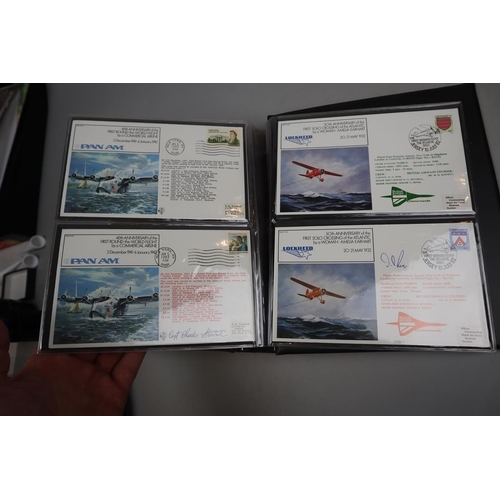 251 - Stamps - Aviation album of RAF museum covers, many signed (80+)