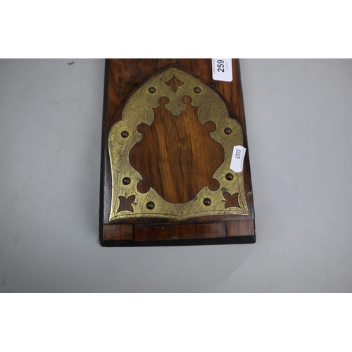 259 - Inlaid rosewood book stand