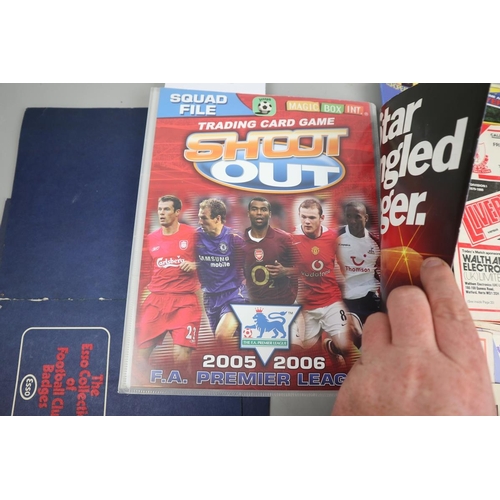 262 - Football memorabilia to include completed Shootout album, Wembley and Anfield programmes