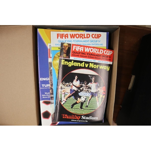 265 - 1980s Wembley International programmes - Approx 80