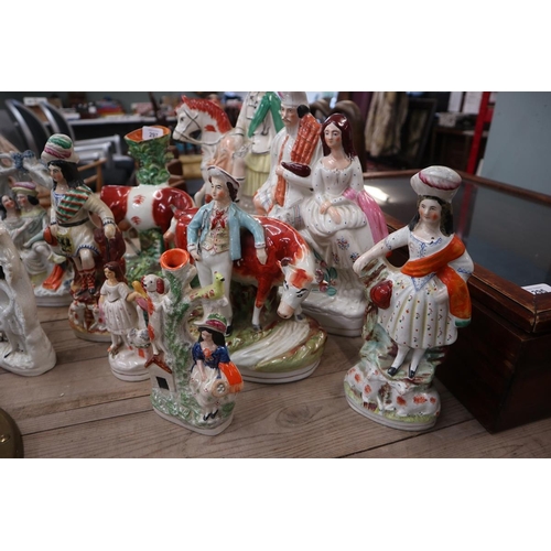 297 - Collection of staffordshire figures