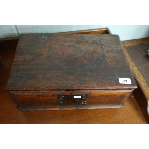 319 - Georgian oak bible box